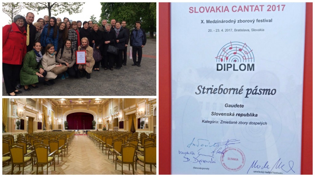 22.4.2017 - X. medzinárodný zborový festival Slovakia Cantat 2017 - strieborné pásmo
